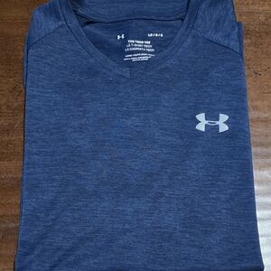 Under Armour Men's Heathered Navy V-Neck Tee
